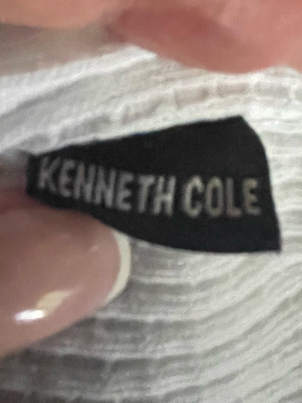 Kenneth Cole White Waffle Knit Henley Hoodie