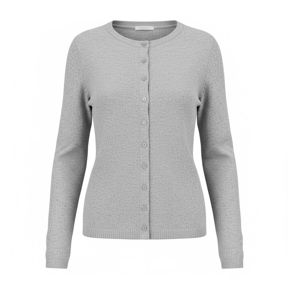 Miracle Heather Grey Button-Front Cardigan