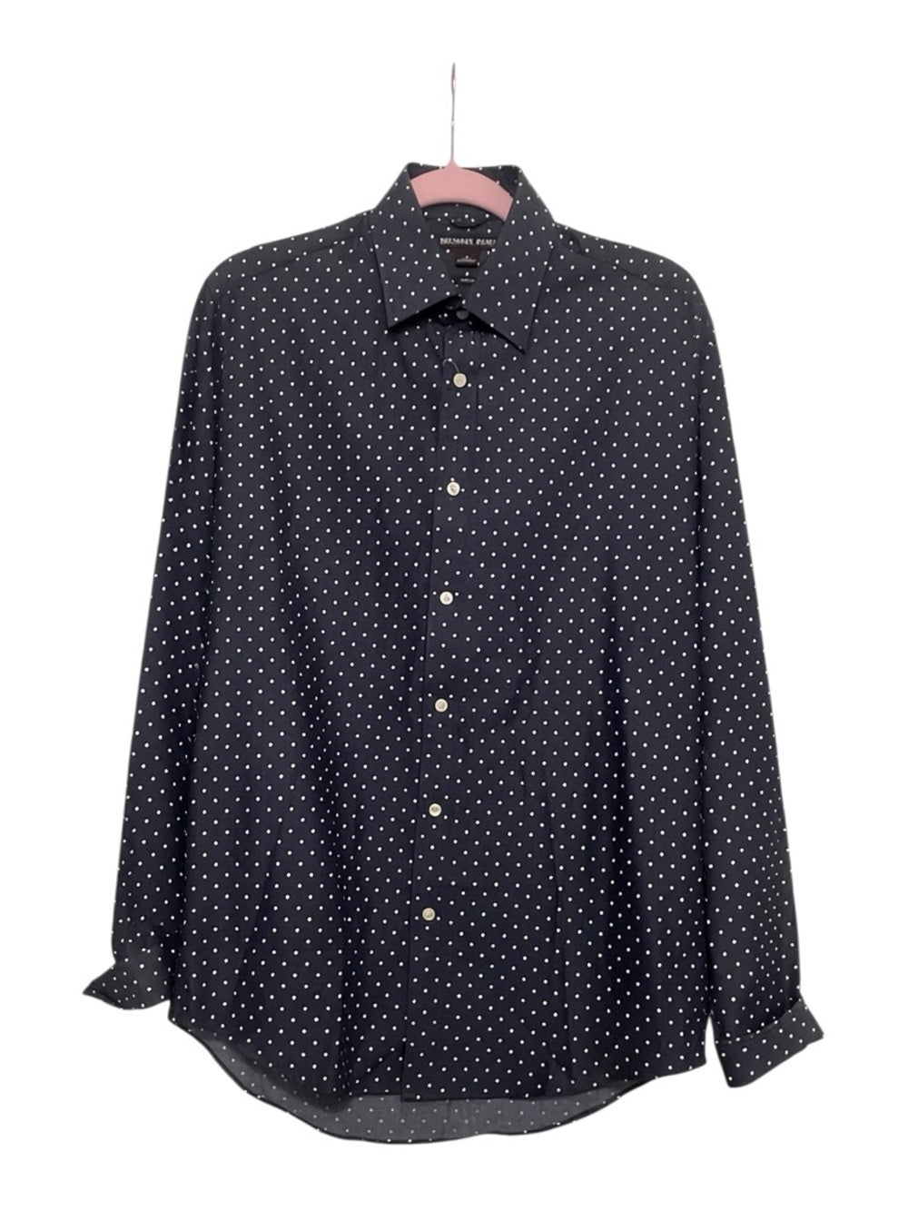 Michael Kors Navy Polka Dot Button-Down Shirt