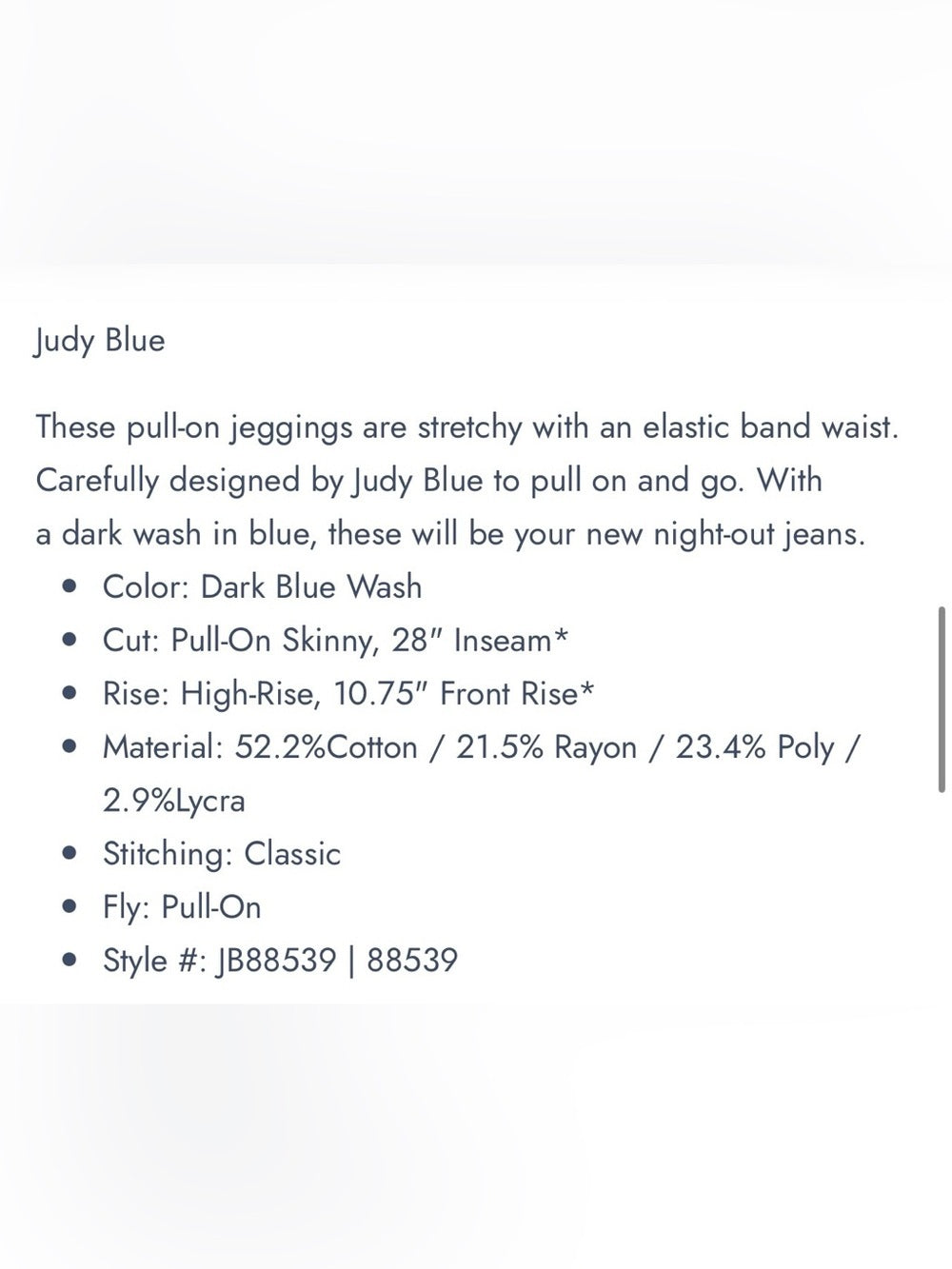 Judy Blue Kingsport Pull-On Skinny Jeggings